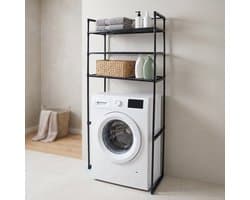 Cheqo® Opbergrek voor boven Wasmachine - Wasmachine Ombouw Rek - Wasmachine Rek - Wasrek - Badkamerrek - Toiletrek - Opbergrek boven Toilet - Wasruimte Organizer - Wasmachine Organizer - Wasmachinekast - Opbergrek Wasmiddel - Wasmachine Meubel — afbeelding 1