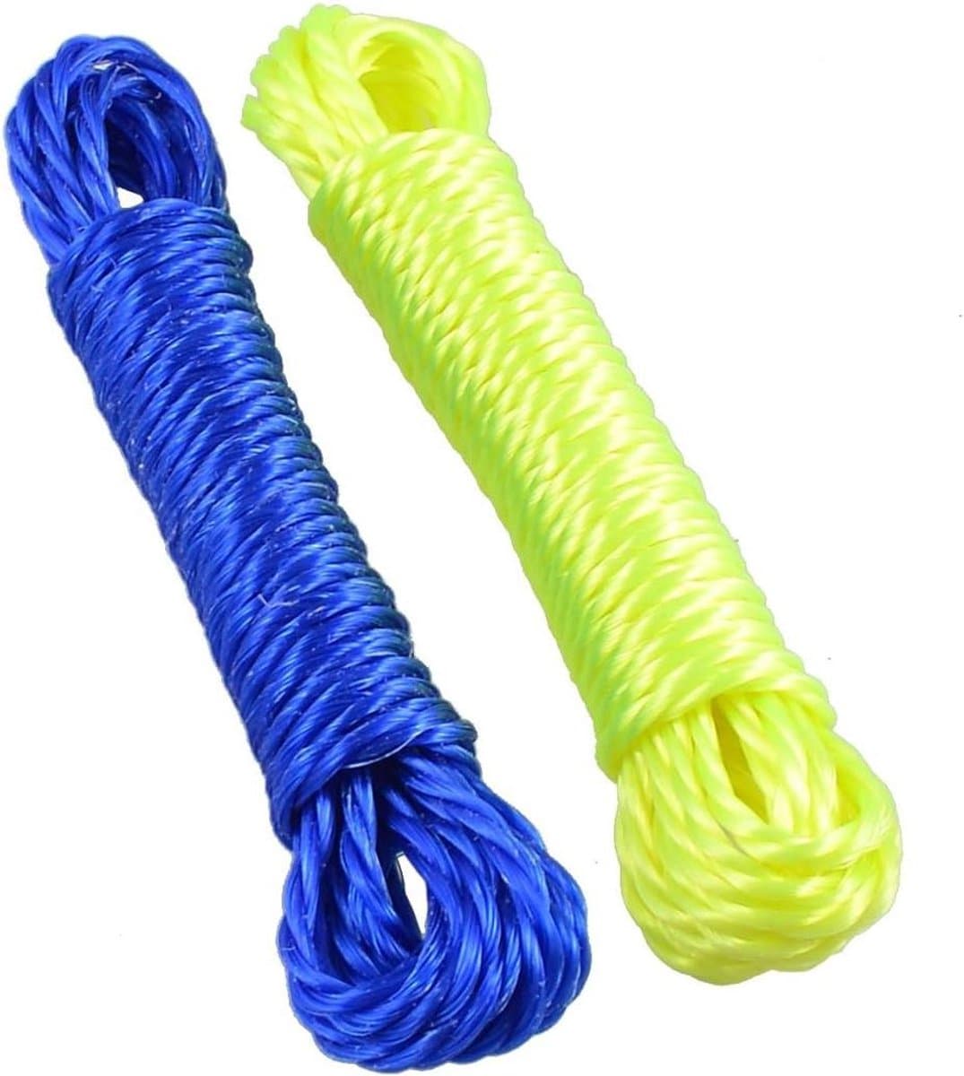 Waslijn Touw - Kledinglijn Set - Buiten Drogen - Antislip Ontwerp - 2x 5.1 Meter - Blauw Groen — afbeelding 1