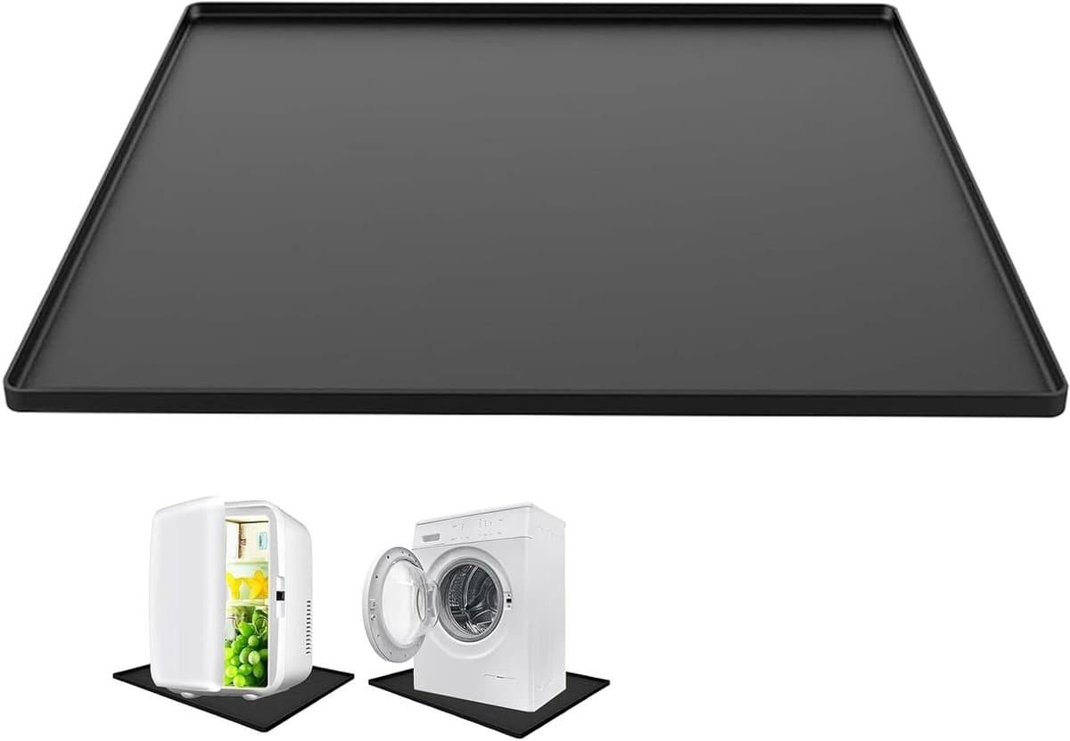 Koelkastmat - Opvangbak Wasmachine - Vloer Beschermen - Morswerende Technologie - 60x60x1.5cm - Grijs — afbeelding 1