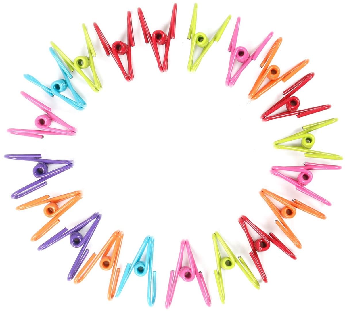JHUBERS- Draadclips 20 stuks - Metalen Klemmen - Kleurige Klemmen - Praktische Clips - Voor Papier/Waskleding - Afmetingen 5,3 x 3 x 1,7 cm - Wasknijpers — afbeelding 1