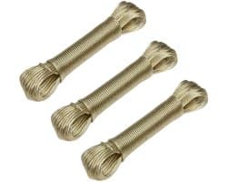 Benson Waslijn incl. 13 knijpers - 3x - elastisch van 190 tot 330 cm - met haken