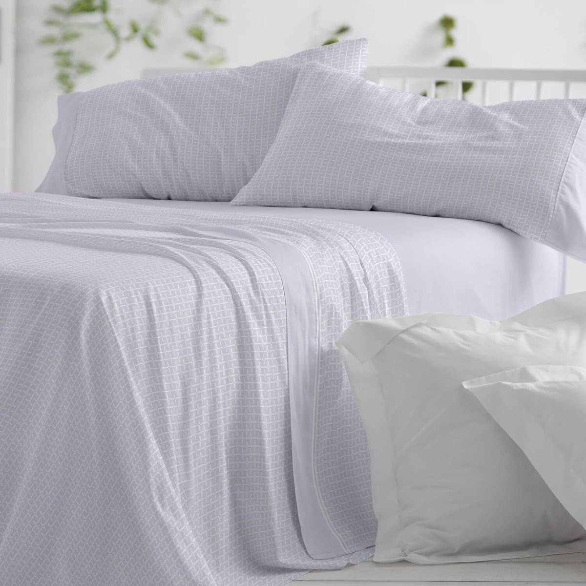 Blanco Beddengoedset, 180 cm breed bed (+ beschikbare maten), design 540, loodblauw (180 x 190/200 cm) — afbeelding 1