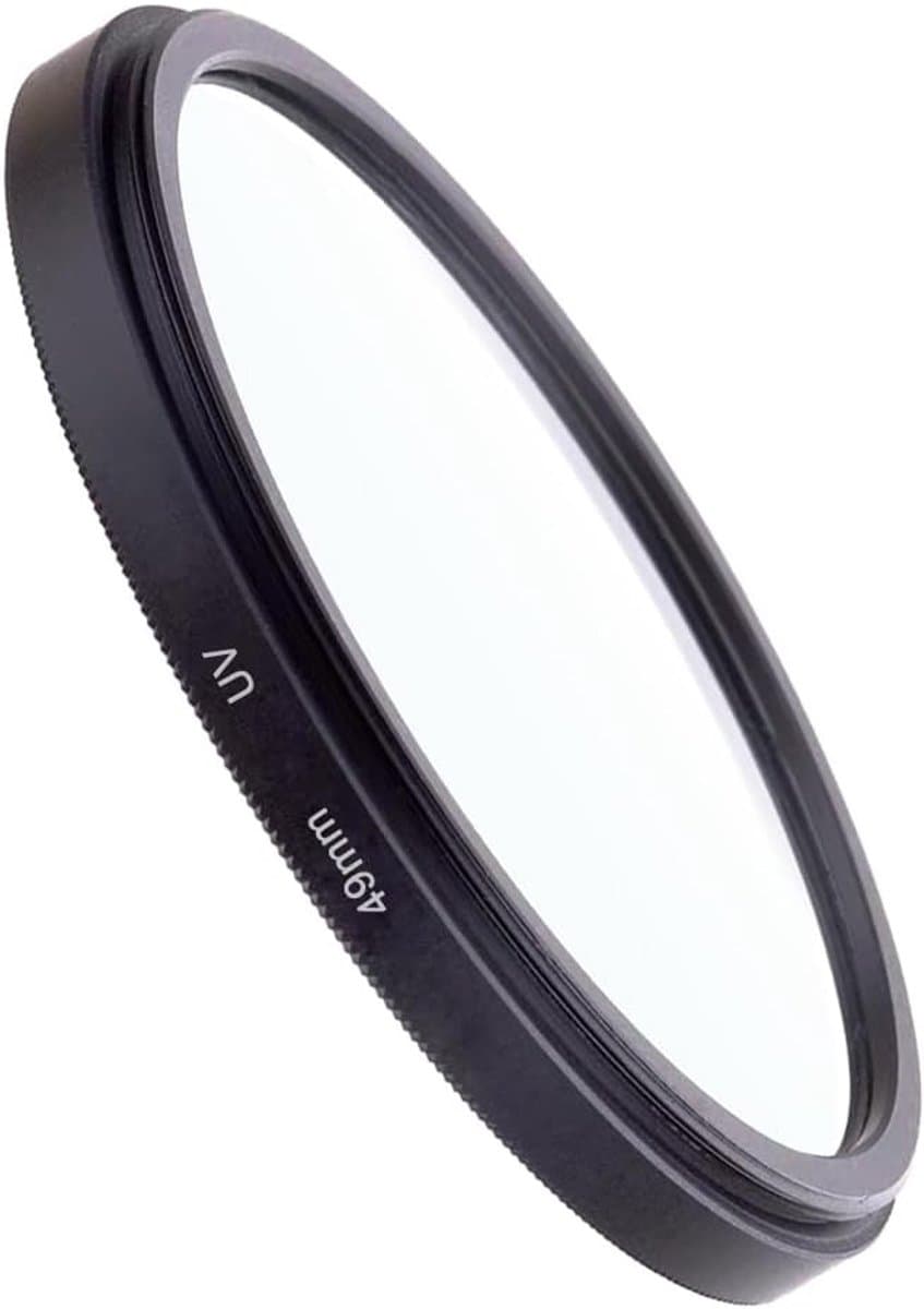 49mm HD UV Filter voor Canon M6 M50 M100, Fire Rock UV Filter voor Sony Alpha a7R & W/E-Mount FE 50mm f/1.8 Lens -1 Packs — afbeelding 1