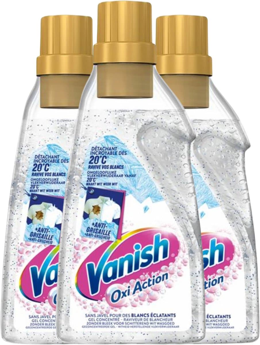 Vanish Oxi Action Whitening Booster Gel 750ml x 3 - Voordeelverpakking — afbeelding 1