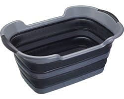 KitchenCraft MasterClass Smart Space Grote opvouwbare wasmand - zwart/grijs 60,5 x 40 x 28 cm — afbeelding 1