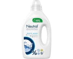 Neutral Parfumvrij Wit Vloeibaar Wasmiddel - 3 x 20 wasbeurten - Voordeelverpakking
