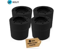 KOJY Wasmachine dempers - Verhoger - Stapelbaar - Zwart - voor wasmachine en wasdroger - 8 Stuks — afbeelding 1