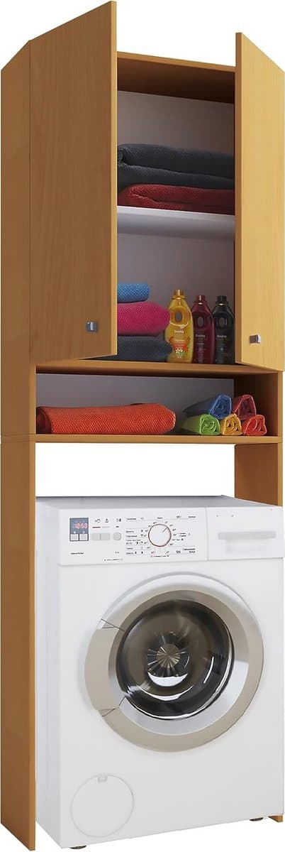 Houten Bovenkast Wasmachinekast voor Extra Opbergruimte Badkamer — afbeelding 1