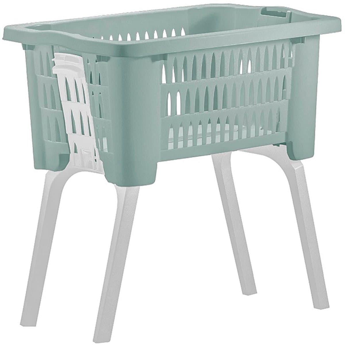 Wasmand op poten groen 38 liter 39 x 59 x 29 cm kunststof — afbeelding 1