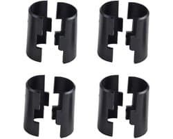Wire Shelf Clips - Set van 4 paren voor 1 inch Post Rekken - Kunststof Mouwen voor Plank Lock Clips - Zwart - Opbergoplossing voor Draadrekken