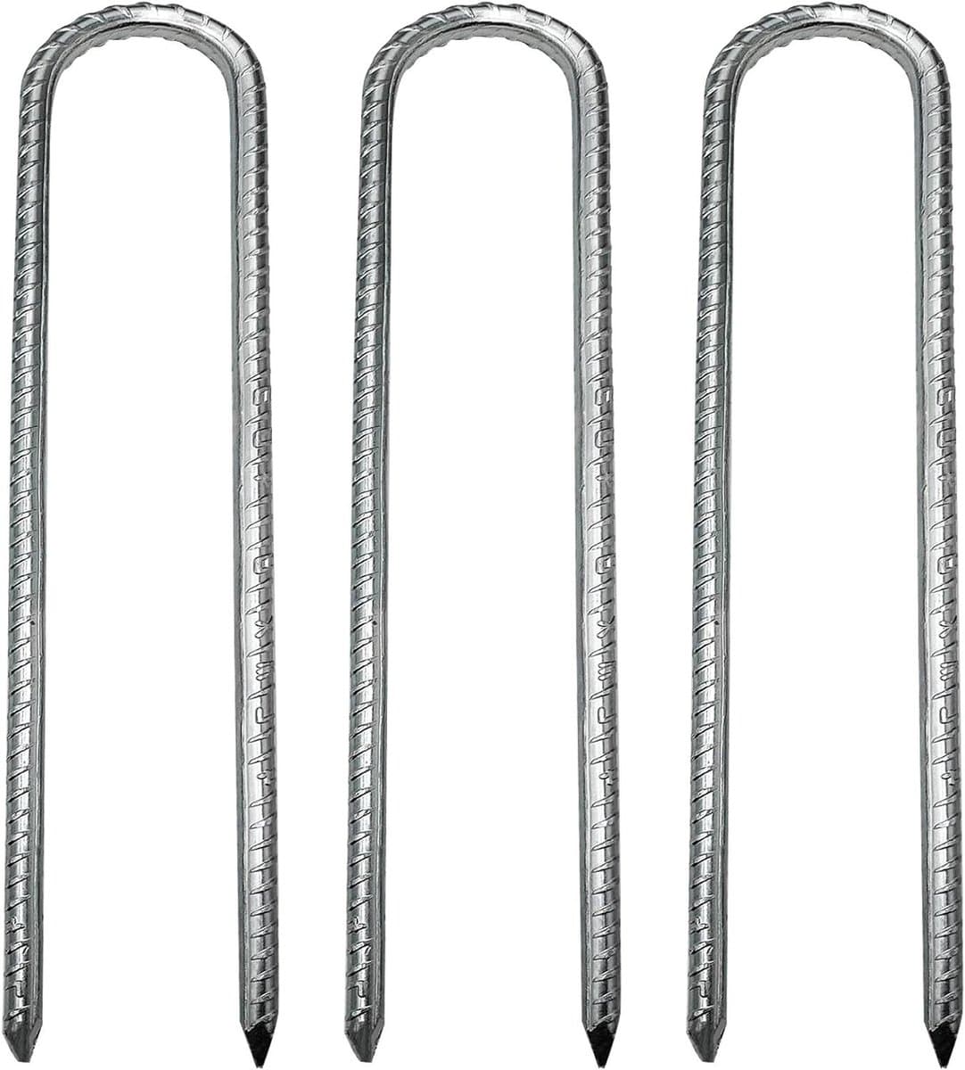 Grondpalen Stalen haringen Trampoline nietjes Grondankers Luifel Metalen Haken Swing Camping Graaf Verdediging Schuren - 30 cm - 3 stuks opbergen — afbeelding 1