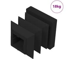 vidaXL - Einddoppen - 10909 - pcs - Zwart - 15 - x - 15 - x - 15 - mm - PP