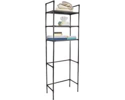 homewell Washing Machine Shelf, Storage Rack Above Toilet with 3 Shelves, Shelf Above the Washing Machine Metal for Toilet and Bathroom, Space-Saving Standing (150 x 50 x 26 cm)