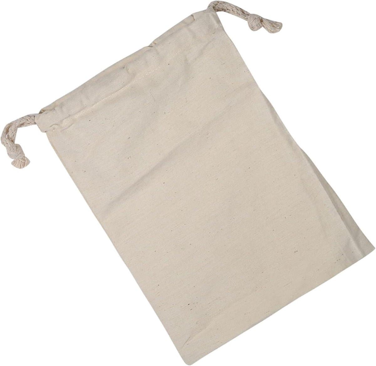 Set van 6 Katoenen Reistassen - Handige Trekkoord Tassen - Ideaal voor Mannen en Vrouwen - Herbruikbare Opbergzakken - 15 x 20 cm — afbeelding 1