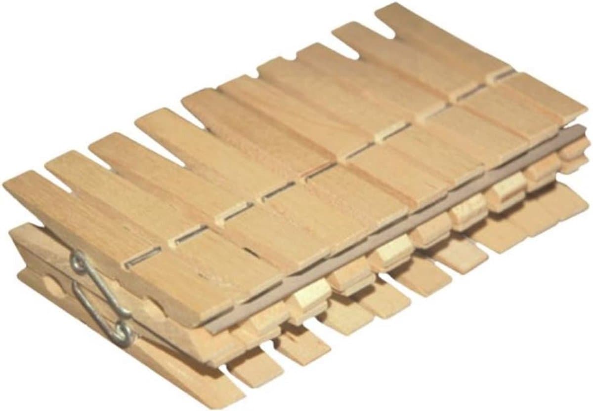 Houten Waslijnknijpers - Set van 20 Stuks - Naturel Kledinghangers — afbeelding 1