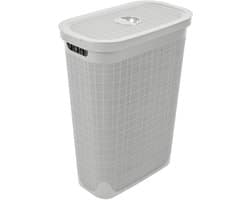 Wasmand 'Hessian' - Deksel - 40 Liter - Box - Lichtgrijs - Ventilerend