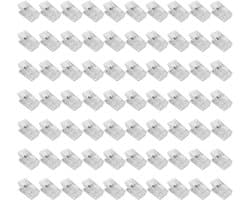 JGS Premium - 70 stuks Plastic Clips Dubbelzijdige Lente Clips Transparante Clips voor Foto's Sjaals Kantoor School