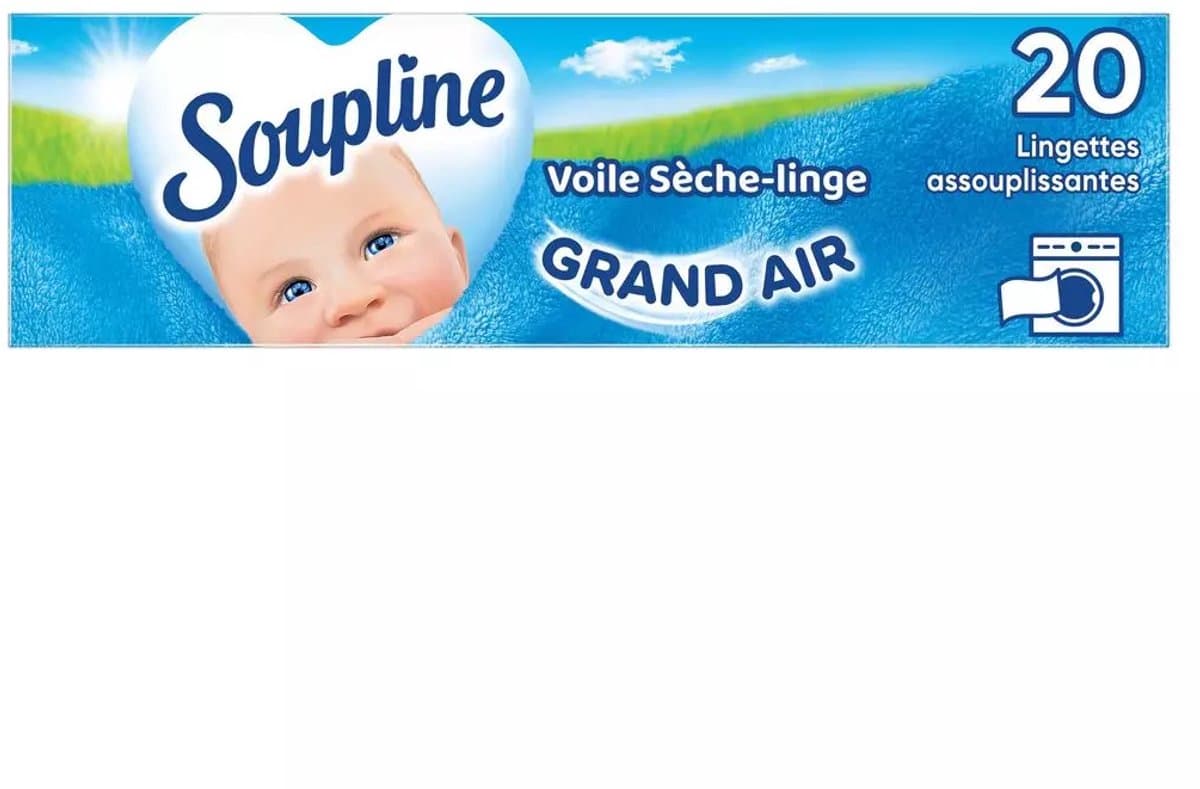 Soupline Droogtrommeldoekjes Hemels Fris 20St Wasmiddelen & Wasverzachters — afbeelding 1