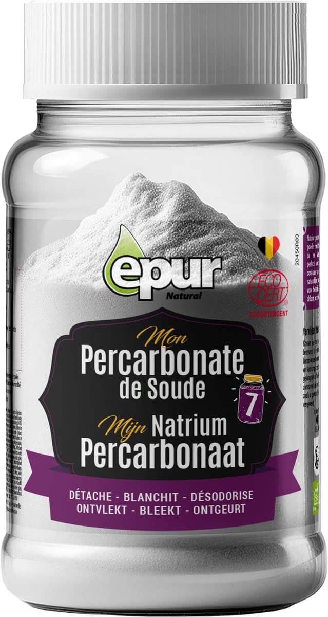 Epur Natrium Percarbonaat — Vlekverwijderaar & Witmaker voor Textiel — Zonder Chloor & Fosfaat — Ecocert — 400g — afbeelding 1