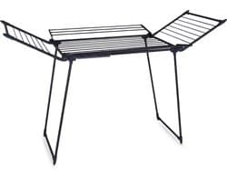 Meisterhome - Extra Groot Droogrek - Zwart- inklapbaar – Droogtoren - 25 meter drooglengte – Extra stevig en licht - Wasrek van carbon staal – Tot 30kg wasgoed — afbeelding 1