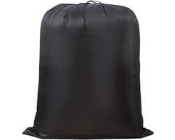 Famanu - Multifunctionele extra grote waszak met trekkoord, ideaal voor opslag en reizen, zwart, 109×139 cm