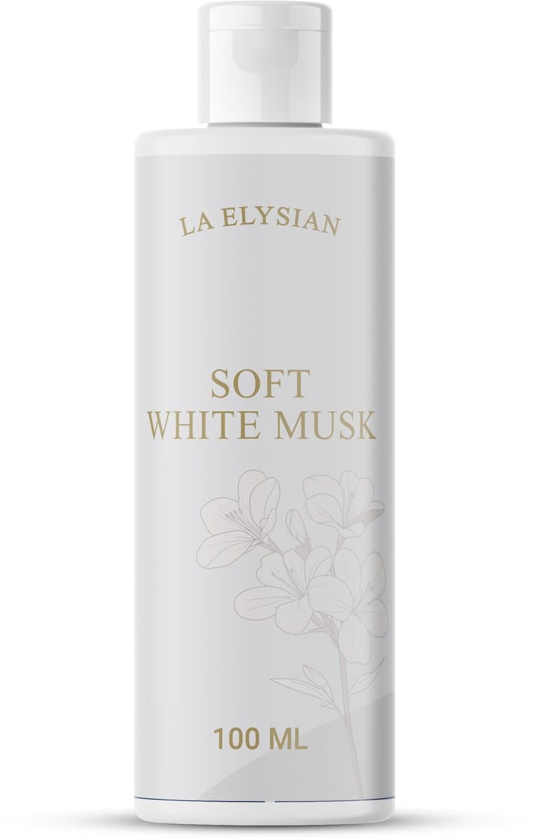La Elysian Soft White Musk Wasparfum – 100ml - Inclusief Maatbeker — afbeelding 1