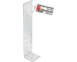 20 Stuks Platte Stalen Betonankers - Voor Verankering van Hout in Beton | Bevestigingshoek 300 mm x 40 mm