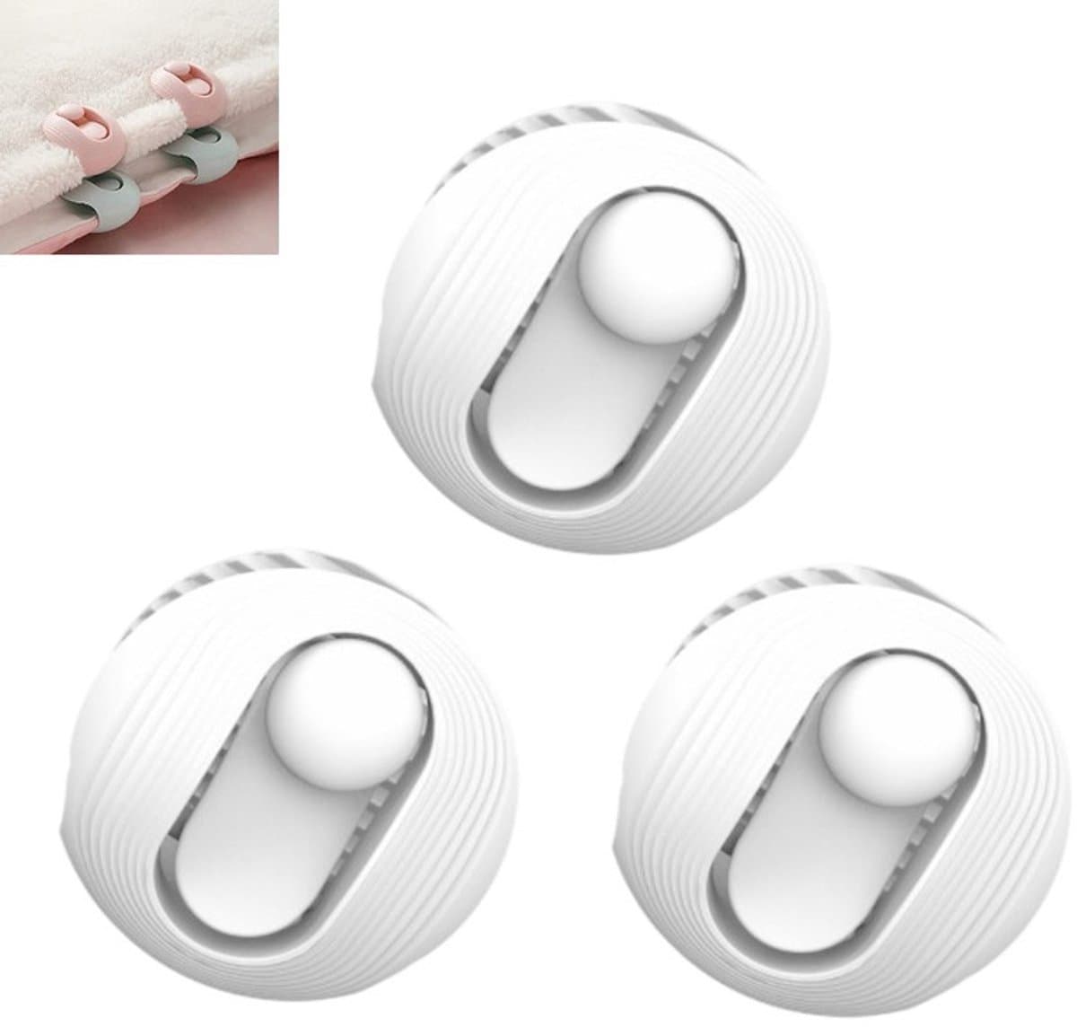 3 stuks - Dekbedclips - Quilt Snaps - Antislip dekbedhouder - Quiltbindklemmen - Dekbedklemmen - Dekenhouder antislip - Antislip lakenhouder - en dekbedovertrekclips - kunststof clips voor beddengoed en dekbedden — afbeelding 1