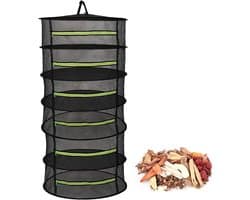 Drying Net for Herbs - 6-Ply Herb Dryer - Hanging Drying Rack with Zip - Foldable Hanging Drying Net for Plants - Spices - Vegetables (6 Layers) — afbeelding 1