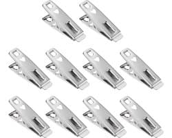 Allecta - Set van 40 roestvrijstalen wasknijpers voor kledingopberging - Multifunctioneel - 50 mm - Zilverkleurig