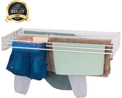 Inklapbaar droogrek - 6m Drooglengte - Aluminium wasrek - Wit