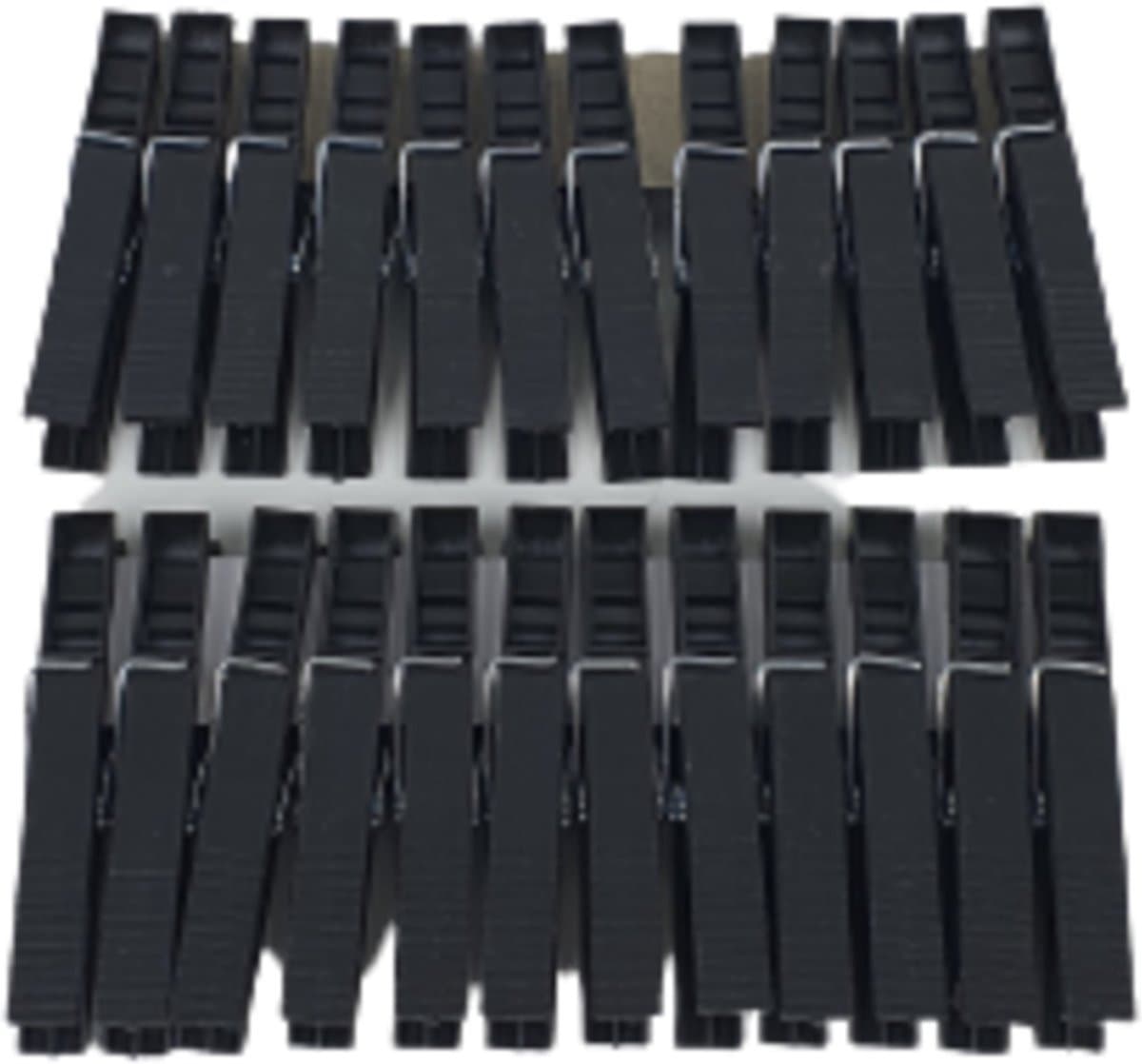 Wasknijpers JACYE - Zwart - Kunststof - 24 Stuks - Knijper - Wassen - Was - Knijpers — afbeelding 1