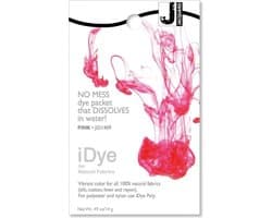 Jacquard textielverf iDye Natural roze 14g voor natuurlijke stoffen.