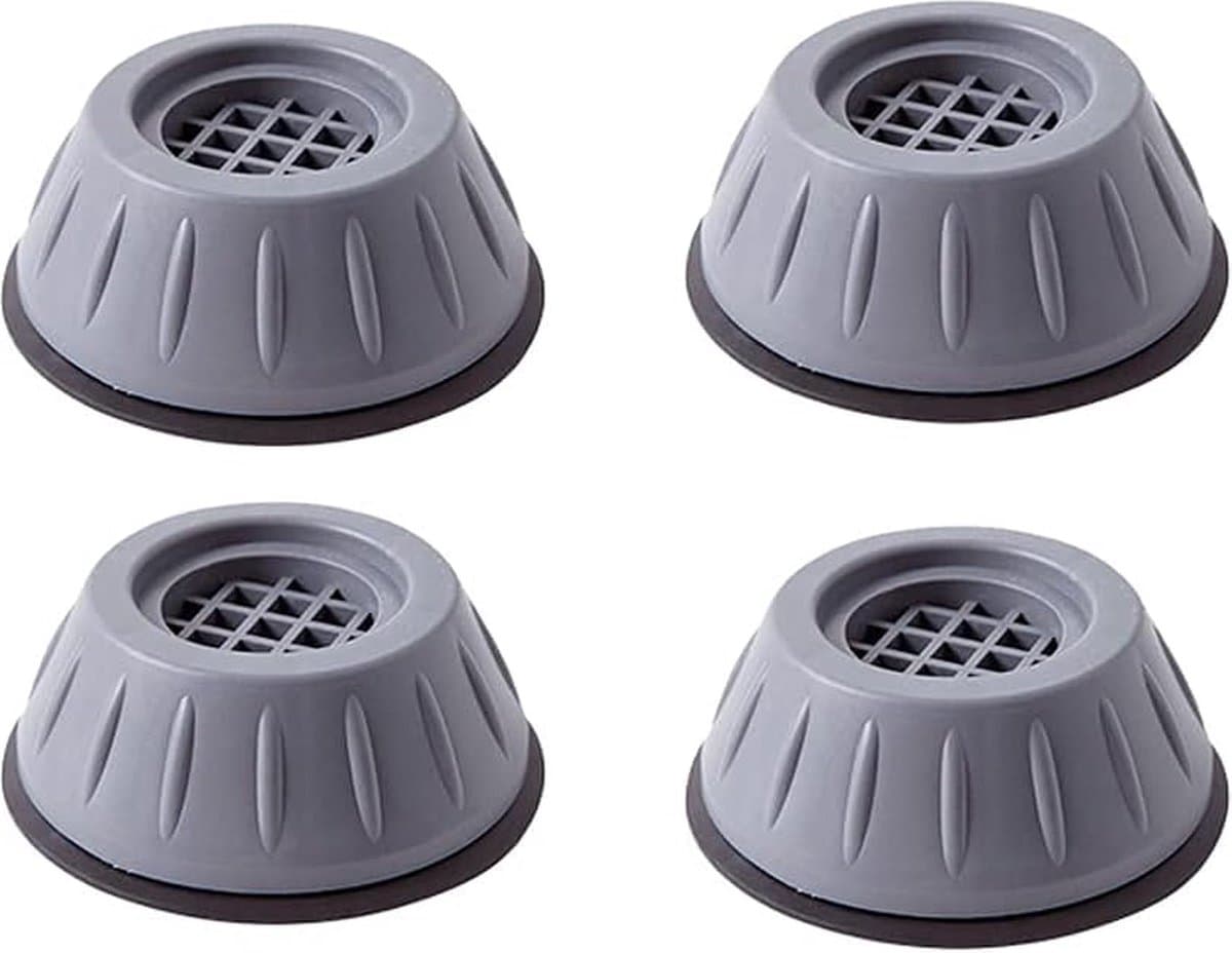 Anti-vibratiekussen - schokdemper wasmachine - 4 stuks - 9cm - schokabsorptie en geluidsreductie - voetkussen wasmachine - steunkussen koelkast - geschikt voor wasmachines, koelkasten, drogers, meubels — afbeelding 1