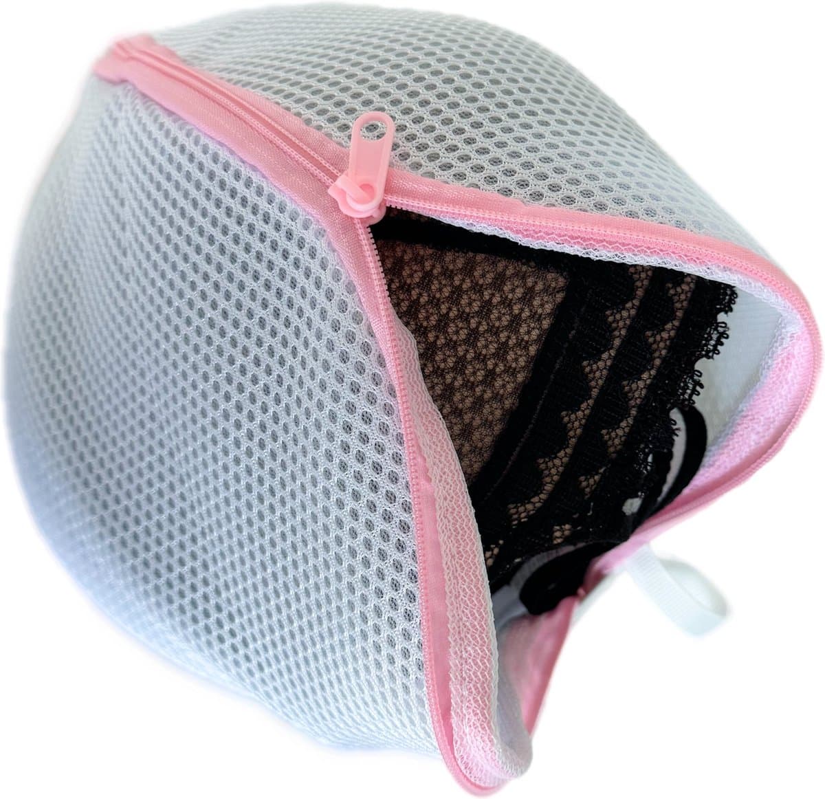 BH Waszakje voor Lingerie – Rond Wasnet met Rits – Beschermt Cups & Beugels – 3BMT® — afbeelding 1