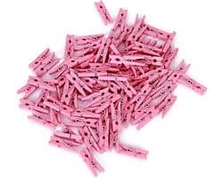 Go Go Gadget - Mini Knijpers - Set van 20 STUKS - Fotoknijpers - Geboortekaartje - Knutselen - Decoratie - Roze