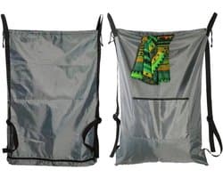 Waszak voor op reis | Vuile kleding hangende tas voor achter de huisdeur | Schoudertas waszak Grijs