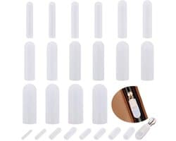 64-delige ritshoezensets voor wasgoed, 8 maten doorzichtige ritsschuiversbeschermers voor wasmachine, droger, kleding, jassen, jeans en tassen, binnendiameter: 3-10 mm