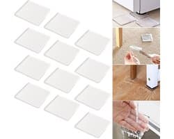 Trillingsdempers Wasmachine - 12 Stuks - Wasmachine dempers - 3 mm Dik - Universeel pads voor Wasmachine en Droger - Geluidsdempers - Trillingsmat - Antislipmat - Anti trillings / vibratie dempers pads - Wasmachine Verhoger - Schokdempers wasmachine