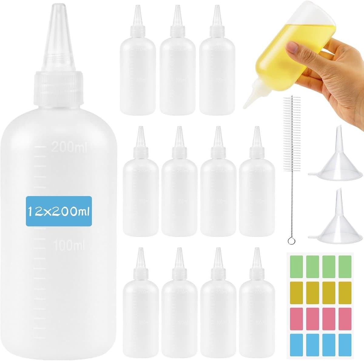 Knijpflessen Set - Plastic - Herbruikbaar - Lekvrije Sluiting - Voor Keuken en Creatieve Toepassingen — afbeelding 1