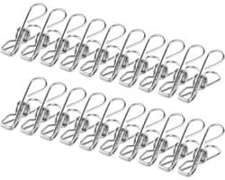 Wasknijpers, 38 Stuks roestvrij stalen wasknijpers, 4.5cm Clip Pin Set, voor Waslijn, Kleding Sok Hanger, Keuken, Kantoor