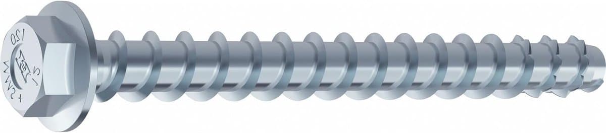 Schroefanker - Montageanker Betonschroef - Bevestigen in Beton - Direct Belastbaar - 10x160 mm - Verzinkt — afbeelding 1