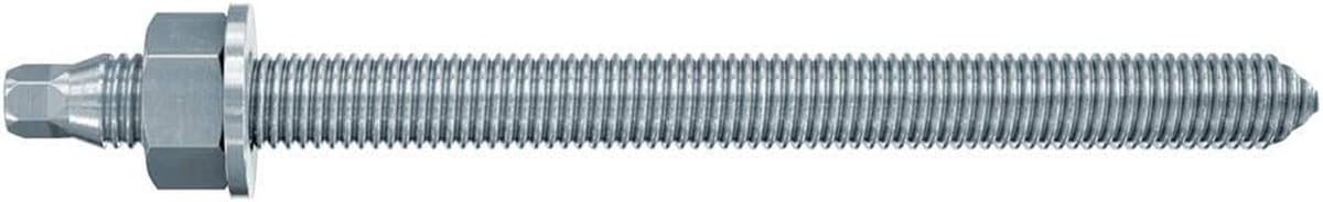 Ankerstang - Bevestigingsstang Staafanker - Machines Bevestigen - Voorgeportioneerd Mortelpatroon - 160 mm - Zilver — afbeelding 1