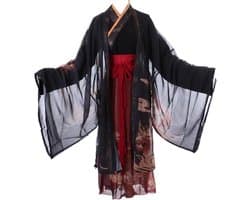 Han-019 Kungfu Hanfu-jurk, traditioneel 3-delig, Chinese kleding, cosplay-kostuum, geborduurd
