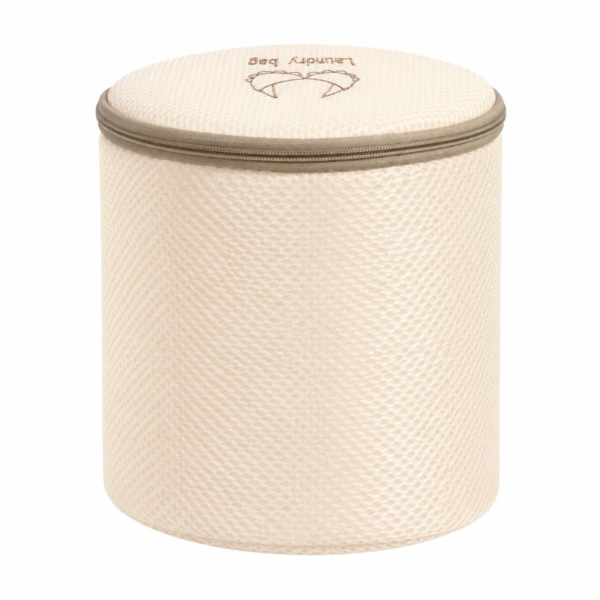 Sillar Waszak - Waszak met Rits - Laundry bag 19x18cm - 3D Polyester - Wasnet voor Lingerie - beschermt tegen beschadigingen en pluizen - beige — afbeelding 1