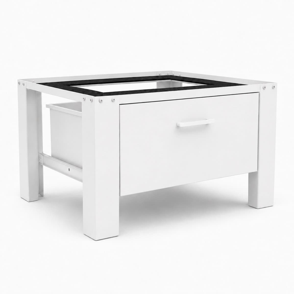 ProductXpert Stacko™ - Wasmachine Verhoger - Kast - Ombouw Met Lade - 64x54x40cm - Wit - Met Stelvoet Stabilisatie - Antislip — afbeelding 1