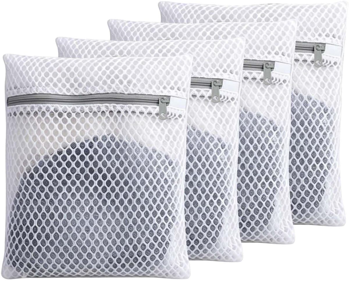 Fijne Waszakken voor Delicaat Textiel, 4 Stuks (38x30cm) voor Truien, Jurken en Jassen, Ideaal voor Bescherming en Wassen — afbeelding 1
