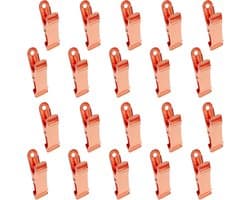 Clips - 30 Stuks - Kleine Klemmen - Mini-metalen klemmen - Knijpertjes - Fotoknijpers - Decoratie - Geschikt voor kleding, foto's, gordijnen, badkamer - 4×1.3cm - Roségoud