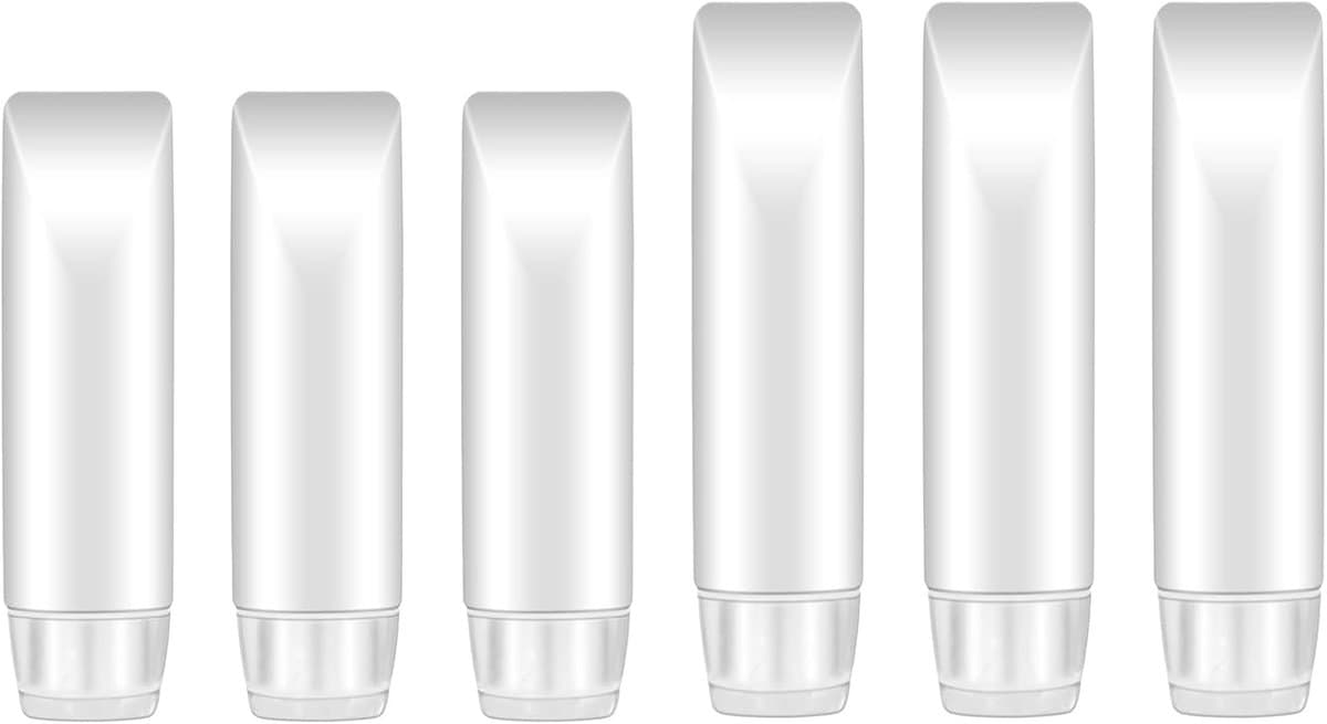 Knijpflessen, lege navulbare reisfles, lekbestendige plastic reisfles voor vloeistoffen, shampoo, lotion, knijpflessen set (30 ml en 50 ml) — afbeelding 1