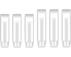 Knijpflessen, lege navulbare reisfles, lekbestendige plastic reisfles voor vloeistoffen, shampoo, lotion, knijpflessen set (30 ml en 50 ml)
